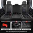 MIROZO Dodge Ram Seat Covers Full Set,Waterproof Truck Seat Covers Fits for 2009-2025 Ram 1500/2500/3500 Crew Quad Regular Cab Pickup Cushions with Split Curved Bench 40/60,Black and Blue