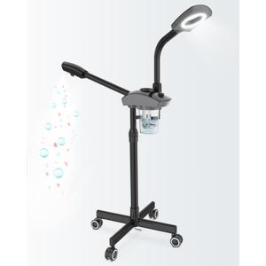 Kingsteam Facial Steamer & 5X Magnifying Lamp Combo, Professional Esthetician Equipment: Adjustable Nano Mist, Deep Pore Cleansing, Blackhead Remover, Acne Treatment Ozone Steamer (JY-201B)