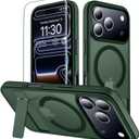 Xiwxi For iPhone 17 Pro Max Case with Kickstand,Compatible with Magsafe 1*Screen Protector,Military-Grade Protection & Anti-Yellowing,Magnetic Case for iPhone 17 Pro Max,Green