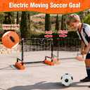 Motorized Moving Soccer Goal for Kids Ages 3-5 Indoor/Outdoor Interactive Toy with Electric Sliding Goal, Active Play, Christmas Stocking Stuffers