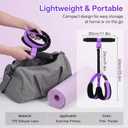 Pedal Resistance Band, Portable Tummy Trimmer Exercise Equipment for Home Gym, Full Body Core Workout Trainer for Abs, Arms, Legs, Back, Glutes Ideal for Men, Women & Postpartum Recovery (Purple)