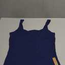 Eachyes Womens Square Neck Double Lined Tank Tops Low Back Fitted Sleeveless Tops Size L