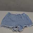 YOCUR Womens Lightweight Shorts Casual Baggy Trendy Hot Pants Elastic Waist Drawstring Comfy Shorts (Medium)