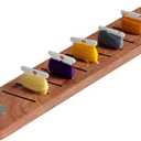 Savina Hardwood Bobbin Rack Organizer, 12-Slot Magnetic Spool Holder for Embroidery Floss, Sewing Thread Boards, Cross Stitch Storage (Wooden Thread Organizer ONLY)