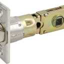 Design House Passage Door Latch, 6-Way Adjustable Fit, Square Spindle, Emblem Series Locksets, Easy Assembly, Satin Nickel Finish, 3.25 in. L x 1.05 in. W x 2.25 in. H, 582213