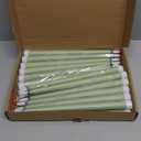 Macarrie 24 Packs Flameless Taper Candles Battery Operated Fake 11 Inch Long Candlelight LED Flameless Candlesticks Flickering Tapered for Spring Summer Wedding(Light Green)