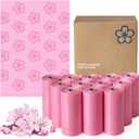 180 PCS Sanitary Napkin Disposal Bags Cherry Blossom Scented, Pink Disposable Sanitary Bag Personal Care Disposal for Tampons Trash Bag, Disposable Mini Bags for Women Privacy Handling Bag Diaper Sack