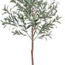 Olive Trees Artificial Indoor, 5ft Artificial Plants Indoor with White Planter, Lifelike Fruits and Realistic Leaves - Indoor Tall Faux Olive Trees for Modern Home Office Living Room Decor