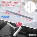 19" Floor Squeegee with Long Handle, 51" Stainless Steel Handle