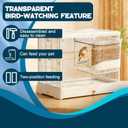 No Mess Bird Feeder for Cage, Hanging Bird Bath for Cage for Lovebirds, Finches, Parakeets, Budgies, and Other Small to Medium Birds