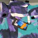 Teen Insulated Ski Bib,Waterproof Snow Overalls, Adjustable Suspenders, Reinforced Kick Patches Purple Tie-dye, 15-16Years