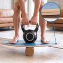 Balance Board for Adults, Surf Trainer with Handle Hole & Stand, 29.5 X 15.0 X 0.75 Inches