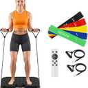 SEDOZIK Vibration Plate Exercise Machine, Vibration Plate for Lymphatic Drainage Weight Loss, Vibrating Plate Workout Equipment with Resistance Bands Bluetooth for Home Women Men