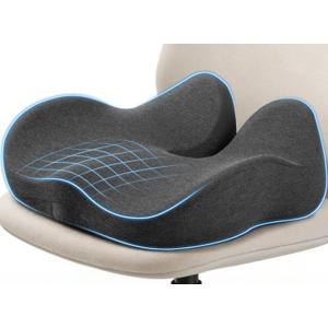 Seat Cushion for Office Chairs Large U-Shaped Memory Foam Desk Chair Cushions for Long Sitting Comfort, Ergonomic Thick Support Pad for Work from Home & Daily Office Use