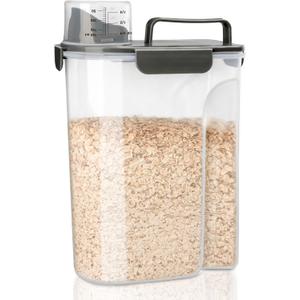 Komzon Rice Container, Airtight Rice Storage Container 10lb, Cereal Containers Storage, BPA Free Food Dispenser with Pouring Spout Handle for Flour Pasta Grain, Pet Dog Cat Bird Food Storage Container