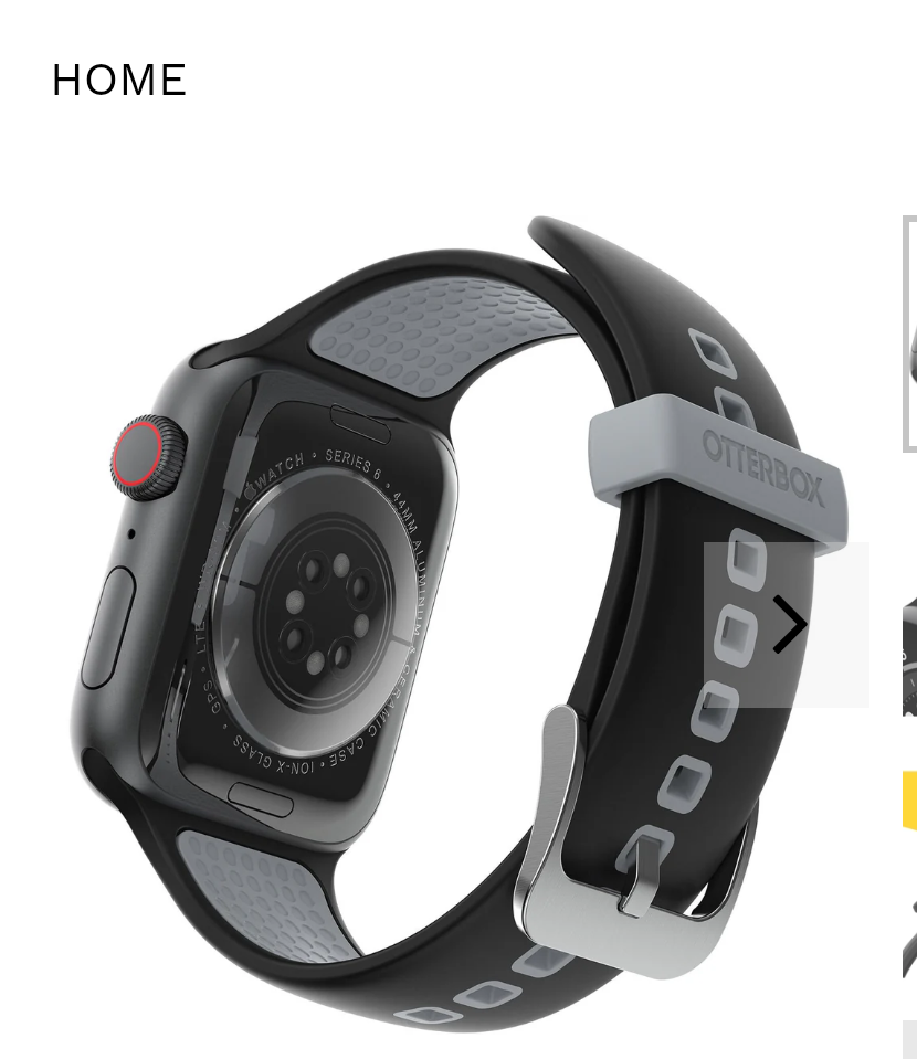 Otterbox Apple Watch Band 42/44/45mm All Day Comfort - Pavement (Black / Grey) (New)