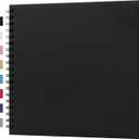 potricher 10 x 10 Inch DIY Scrapbook Album 40 Pages Hardcover Kraft Paper Scrap Book Photo Albums Memory Book for Wedding and Anniversary Family (Black, 10 Inch)