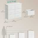 SONGMICS Dresser for Bedroom, Tall Dresser with 6 Fabric Drawers, 11.8"D x 30.2"W x 29"H
