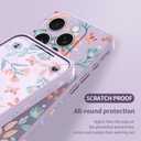 for iPhone 16 Pro Case Anti Scratch Microfiber Lining Phone Cover Silicone Ultra Slim Case for iPhone 16 Pro 6.3 inch-Leaf Purple