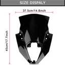 Windshield for Ninja 650 ER6F 2020-2025 - PSLER Windscreen Wind Deflector Protector Fairing for 650 ER6F 2020-2025(Black)