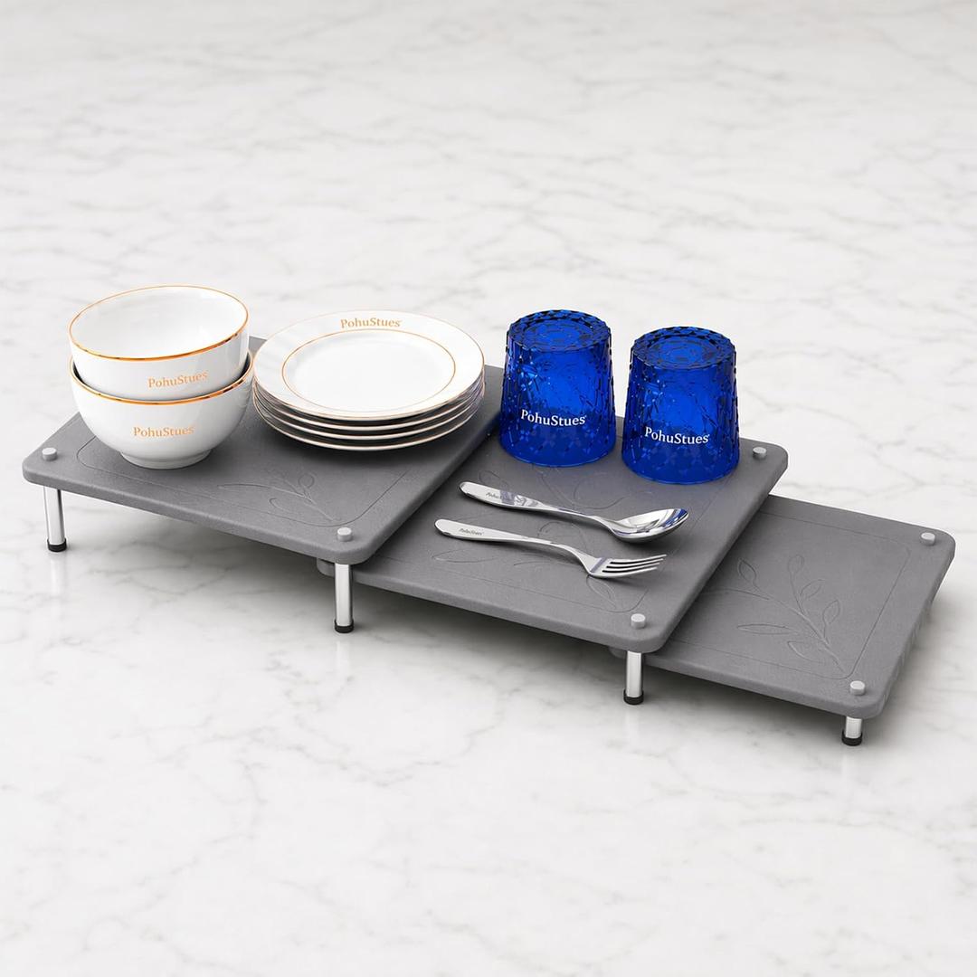 3-Pack Diatomaceous Earth Mat, Large Stone Drying Mat for Kitchen | Nesting Diatomite, Quick Dry, Non Slip, Heat Resistant15.75"11.81" & 13.19"11.81" & 10.75"11.81"