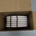 Drink Absorbent Coasters with Holder Set of 6, Ceramic Stone with Cork Base, Modern Green Abstract Geometric Coaster for Drinks, Gift for Housewarming Room Bar Home Decor Kitchen (Round)