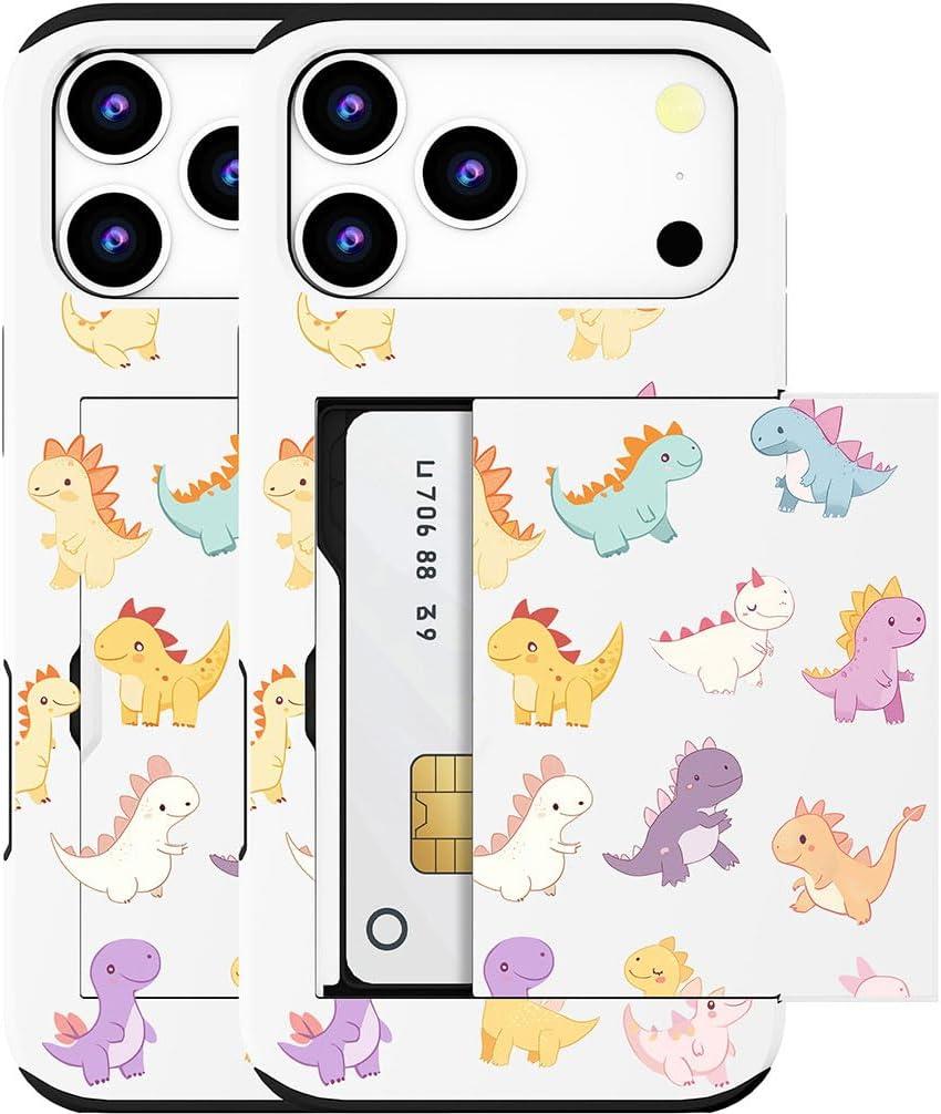 for iPhone 17 Pro / 18 Pro Case (White Cartoon Dinosaur)