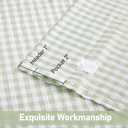 ZJDECOR Sage Green White Buffalo Plaid Valance for Kitchen Bathroom,Gingham Crinkled Not-See-Through Sheer Cafe Curtains,Farmhouse Window Treatment,Rod Pocket,52" Wx15 L(Pack of 1)