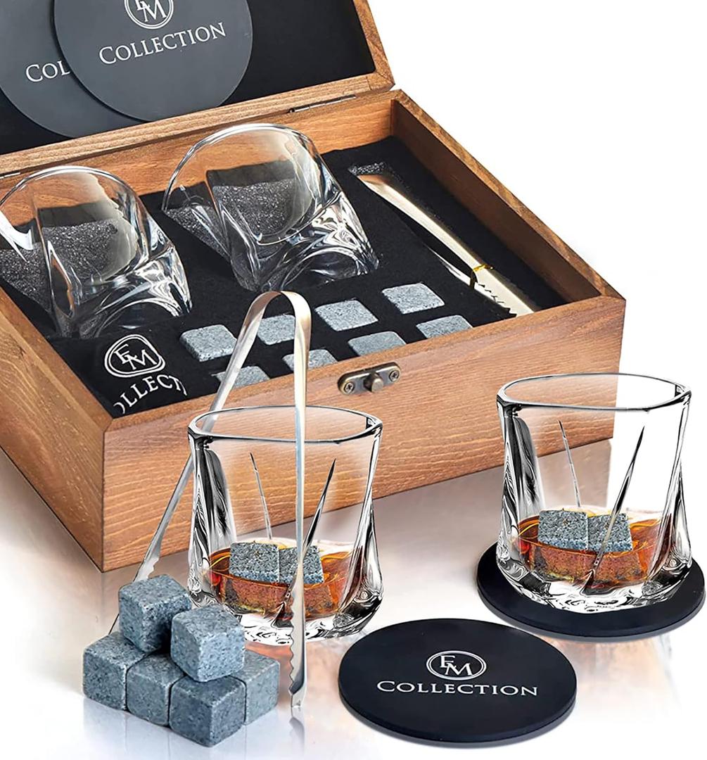 Whiskey Glasses | Whiskey Stone for Him, Men & Women