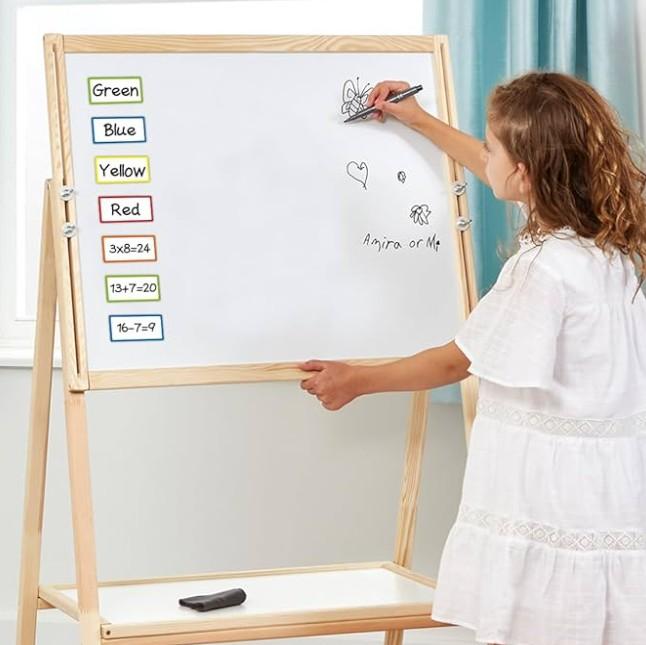 Yamsop Colored Border Magnetic Labels 5x3 Inch 40 Pieces, Reusable Magnetic Dry Erase Labels for Whiteboards, Locker, School, Classroom, Office, Home