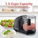 Liebe&Lecker Mini Food Processor,1.5 Cup Mini Chopper for Cutting Vegetable, Garlic,Onion and Meat