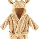 Hudson Baby Unisex Baby Plush Animal Face Bathrobe, Giraffe, 0-9 Months