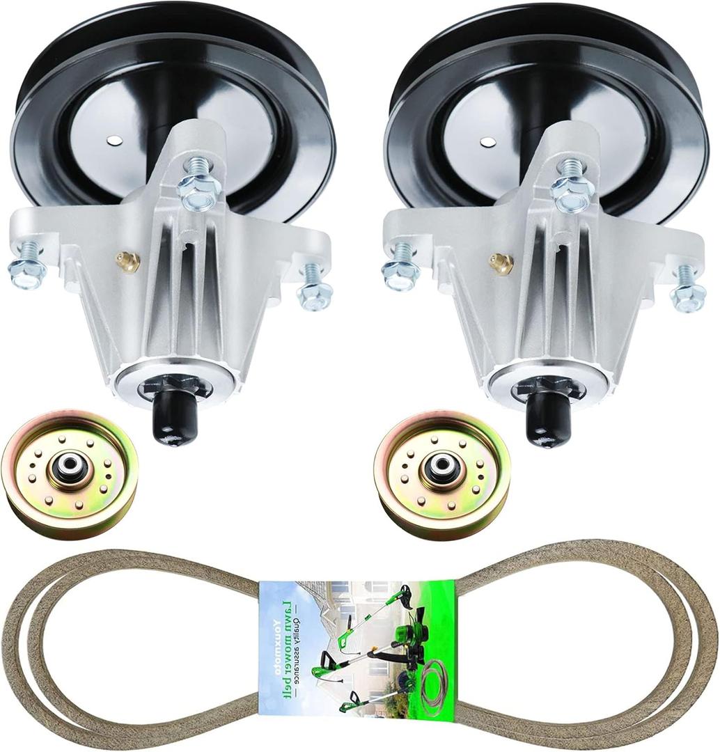 Youxmoto 618-04822 Spindle Fit for 42'' Deck Cub Cadet LTX1040,LTX1042, LT2000, for CraftsmanLT1500 PYT9000, (2) Spindles 918-04822 618-04889, (2) Idler 756-04129, (1) Belt 754-04060