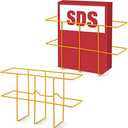 Nuenen 2 Packs MSDS Binder Holder Wall Mount MSDS Binder Rack Mounting Wire 3 Ring Storage for File Magazine Book Sheet Organizer Safety Display Office Home, 13.78" x 8.66" x 4.33"