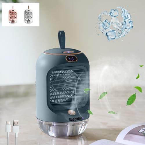 Portable Evaporative Cooler – Mini AC Unit for Bedroom, Portable Car Air Conditioner, Compact & Small Portable Air Conditioners for Camping, Outdoor, Office, and Travel Use