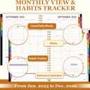 19 Months Planner, 2026 Weekly & Monthly Planner, 8.5"11" Daily Weekly Monthly Calendar Planner, June 2025-Dec 2026 Organizers with Habit Tracker for School & Office, Colored Tabs, Stickers, Pocket, Ruler Bookmark-Black