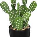 Artificial Cactus Plants 9.8 inch Small Faux Cactus Plants Indoor Fake Desert Cacti Succulents Plants Artificial Plant Indoor with Pot Cacti Decorations for Home Decor Office Desk Tabletop Shelf