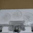 Brushed Nickel Bathroom Light Fixture, 3 Light Vanity Lights for Bathroom, Bath Lights with Milky White Frosted Glass Shades, E26 Socket