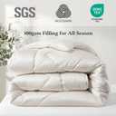 King Size Wool Comforter - Winter Warm Quilted Duvet Insert
100% Australian 300GSM Fill, Breathable Soft, Noiseless Cotton Cover, 8 Corner Ties, Reversible, White 90" x 102"