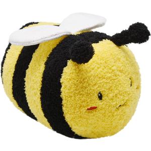 Fuzzy Bumblebee Stuffed Animal with Smile Face and White Wings Super Cute Plush Bee Toy Excellent Gifts for Kids or Honey 12 Inch
