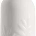 Sweejar Ceramic 20 Oz Olive Oil Dispenser Bottle, Relief Opaque Oil Cruet, Suitable for Storage Oil, Vinegar, Soy Sauce, Coffee Syrup, Liquids, Set of 1 (White)