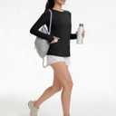 TACVASEN Sun Shirt Women Long Sleeve Athletic Yoga UPF 50+ Tops with Thumb Holes Quick Dry UV Protection Running Shirts (Black, M)