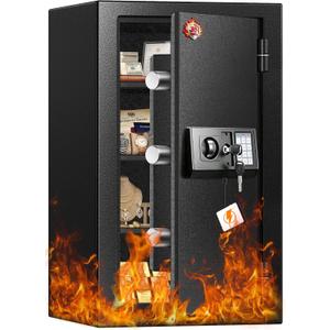 [] Fire Proof Safe for Home Documents, 4.5 Cuft Fireproof Safe for Home, Home Safes With Removable Shelf, Heavy Duty Safes with Anti-theft for Home, Office