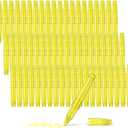 Fuutreo 60 Pack Pastel Highlighters Bulk Bright Color Highlighter Marker Chisel Tip Dry Quickly Safe Highlighter Pens Fluorescent Ink for Adults Home Office(Yellow)