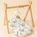 Baby Lounger Cover for Boys and Girls, Soft Breathable Polyester Cover, Fits Most Lounger Pillows, Cute Patterns, Durable and Machine Washable (Bunny Garden, Envelope)