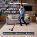 Comvtu Cordless Vacuum Cleaner for Home, 80,000PRM Powerful 4 in 1 Lightweight Stick Vacuum with 2 Adjustable Suctions, Max 40 Mins Runtime, 2600mAh Rechargeable Vacuum Cleaners (Hibiscus Red)