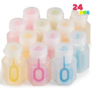 JOYIN 24 Pcs Mini Bubble Wands Assortment Party Favors Toys for Kids Child, Summer Gifts Bubbles Fun Toys,Wedding, Bath Time,Summer Outdoor Gifts for Girls Boys