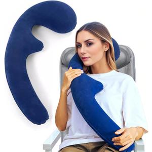 Inflatable Neck Pillow for Traveling on Plane, Inflatable Travel Pillows for Airplanes, Kids Body Pillow, Kids Neck Pillows for Travel, Airplane Pillow for Long Flights