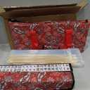 American Mahjong Game Set, 166 White Tiles, 4 All-in-One Color Rack/Pushers, Complete Mahjong Tile Set Red Printed Carrying Bag, 21 inches x 10 inches x 4 inches