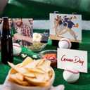 Leinuosen 24 Pcs Resin Baseball Base Centerpieces Place Card Holder Baseball Shaped Table Number Holder Name Place Photo Stand for Sports Events Wedding Party